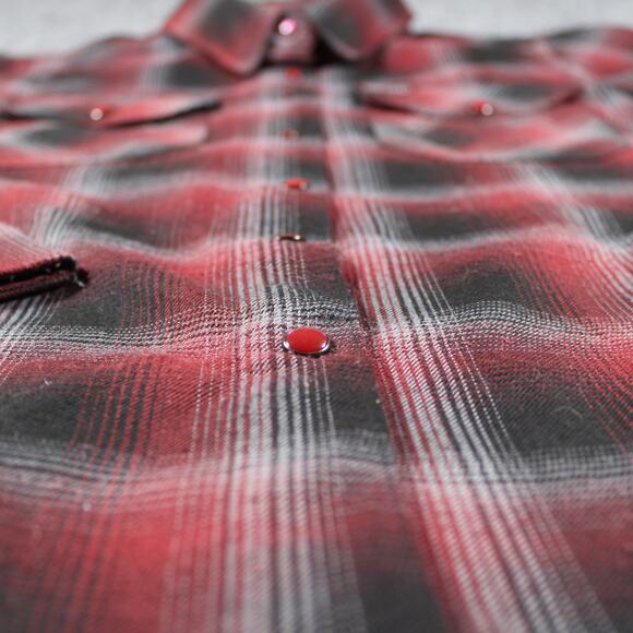 Dixxon Flannel The Count Womens Small Red Black Plaid Pearl Snap - Picture 5 of 9